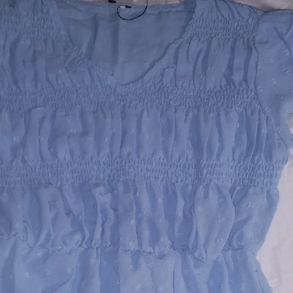 Light Blue Smocked Dress - Picture 4 of 6